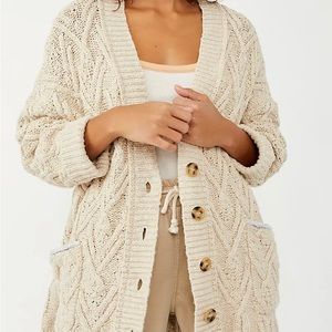 Free People Montana Cable Cardigan